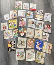 1930s 1940s Vtg Child’s Get Well Appendix Greeting Cards Kitsch Graphics - AS IS picture