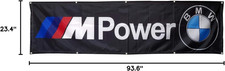 Daoops BMW Flag M Power Automotive Repair Racing 2x8ft Banner picture