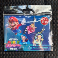 Super Mario Galaxy Movie Metal Charm Set Peach Rosalina Toad THEATER 5