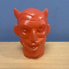 Vintage 1970s E Rosen Tico Halloween Red Devil Plastic Blow Mold Candy Container picture