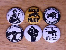 Black Panther 6 buttons pins badges black power 60s panther party picture