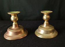 Vintage Pair Brass-Colored Candlestick Holders - International Silver Company picture