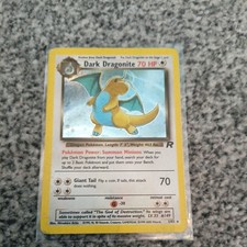 WOTC 2000 Pokemon TCG Team Rocket Dark Dragonite Holo Rare 5/82 70 HP English picture