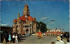 Decatur TX-Texas, Court House And Public Square, Vintage Postcard picture