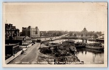 Victoria BC Postcard RPPC Photo Post Office C P R Empress Hotel Inner Harbor picture