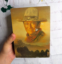 Vintage John Wayne cedar souvenir box picture