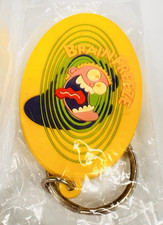 Vintage 7 Eleven BRAIN FREEZE Rubber Keychain New in Package Gross Out Style picture