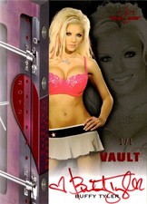 2012 Bench Warmer Vault Red Foil Buffy Tyler s/n 1/1 Autograph picture