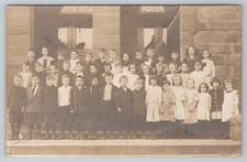 1910s RPPC School Children Group Teachers Stone School Real Photo Postcard picture
