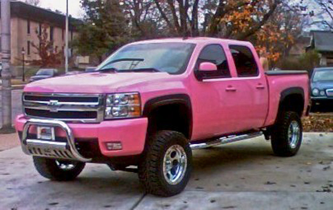 Taylor Swift Pink Truck Car Chevy Silverado.